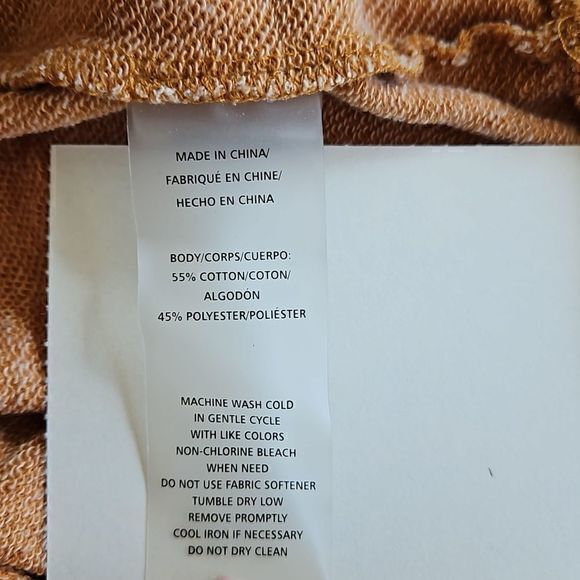 Betsey Johnson Performance Heathered Mustard Cowl Neck Hoodie Sz L‎ - Picture 9 of 14